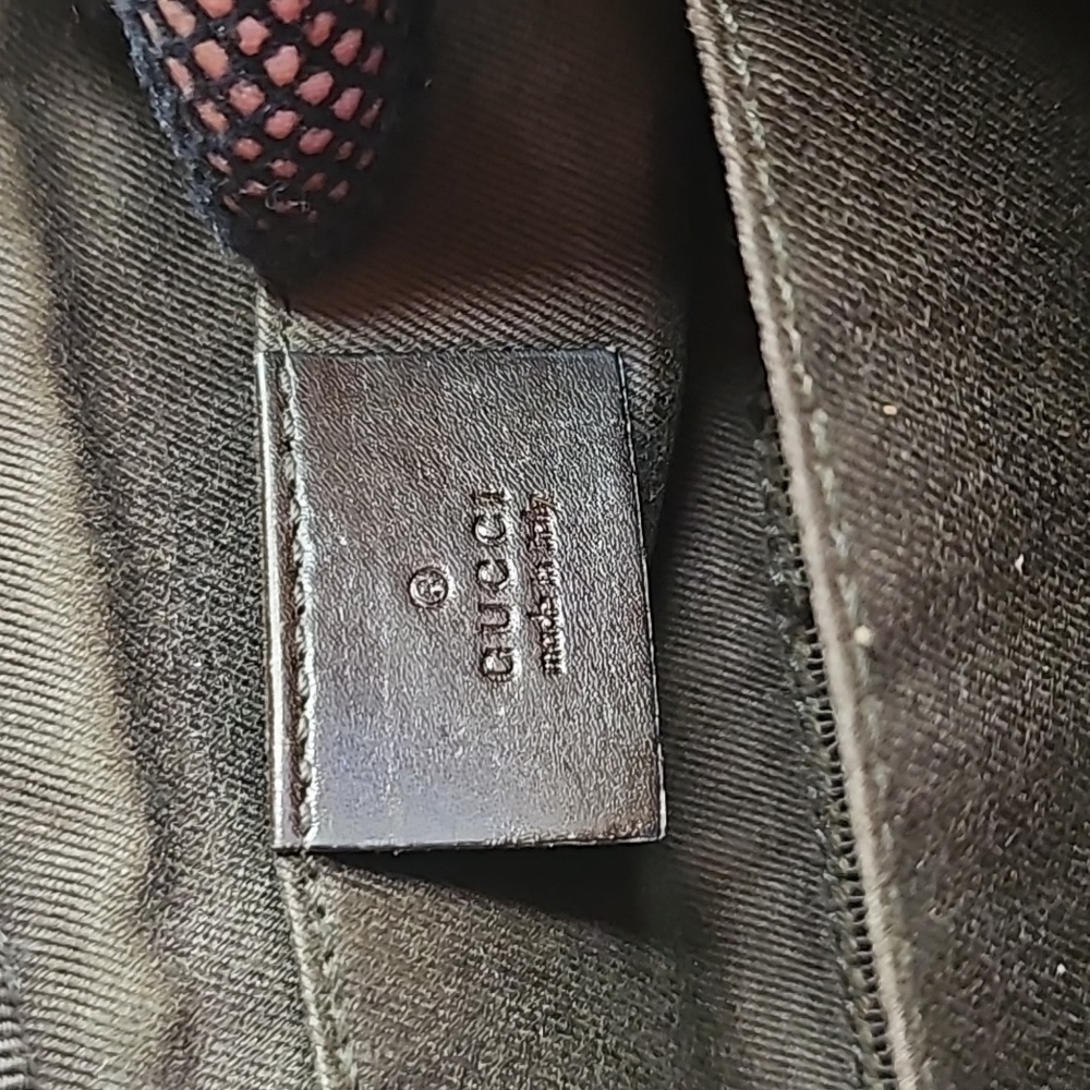 Gucci Metallic Copper Dark Brown Monogram Long Zip Pouch Case Bag Clutch - Picture 8 of 12